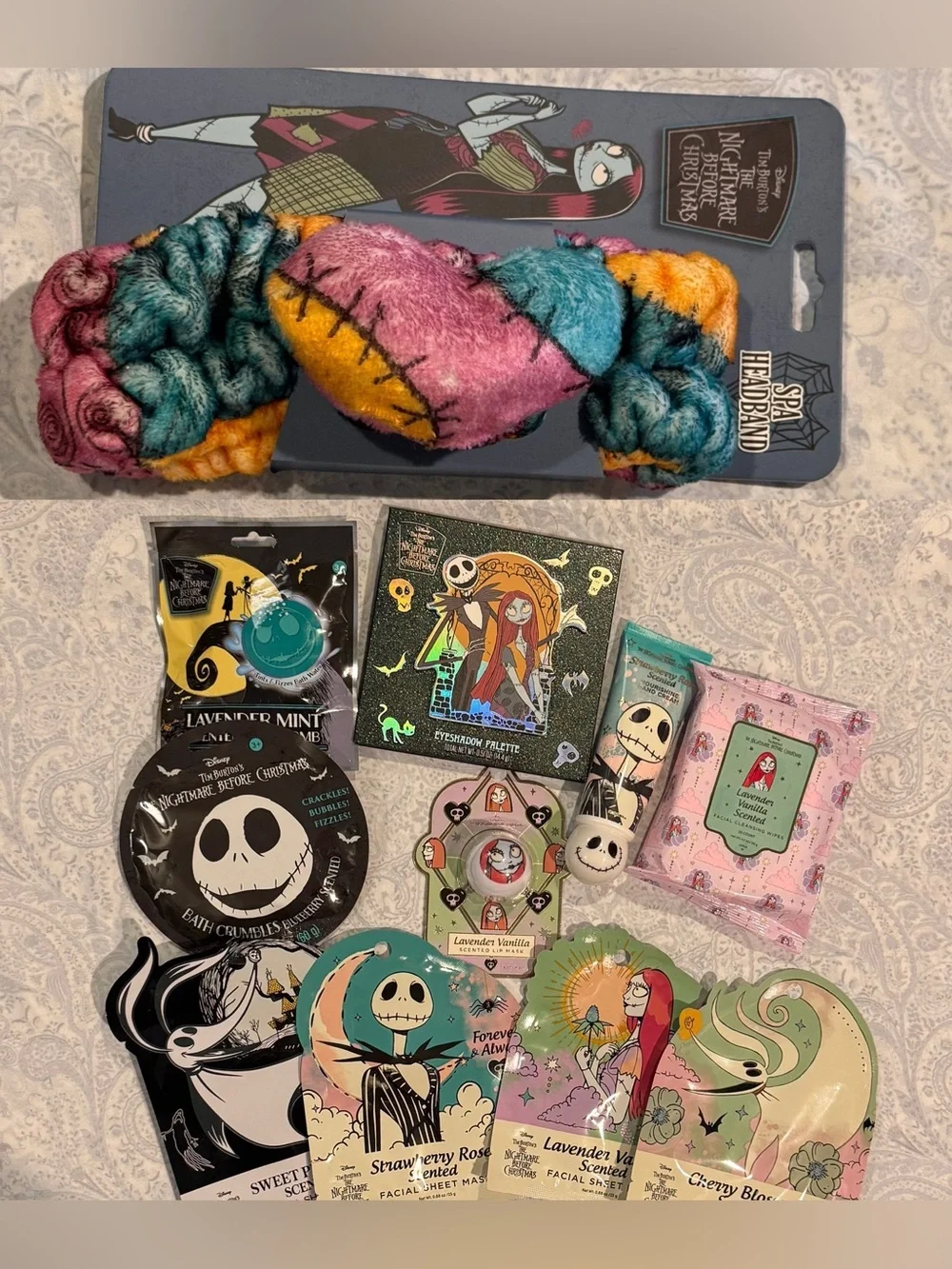 The Nightmare Before Christmas Plush Patchwork Sally Spa Headband & Beauty Set